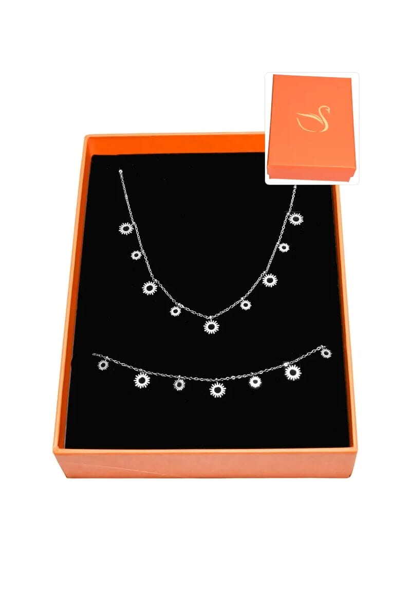 Grossiste Emma Fantaisies - Coffret parure bijoux cadeaux orange soleil