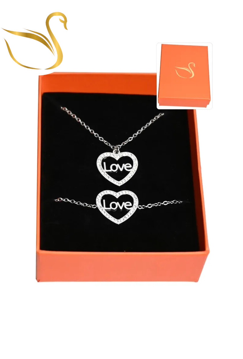 Grossiste Emma Fantaisies - Coffret cadeaux coeur parure bijoux