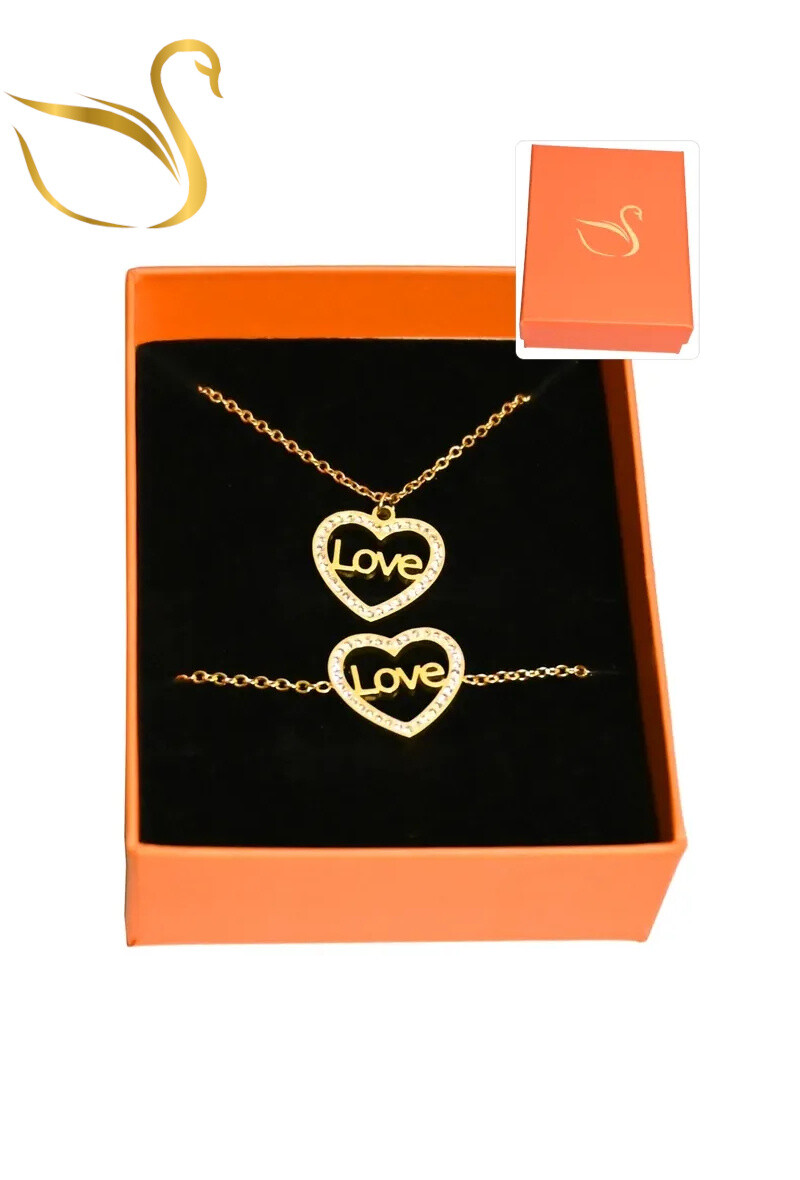 Grossiste Emma Fantaisies - Coffret cadeaux love coeur parure bijoux