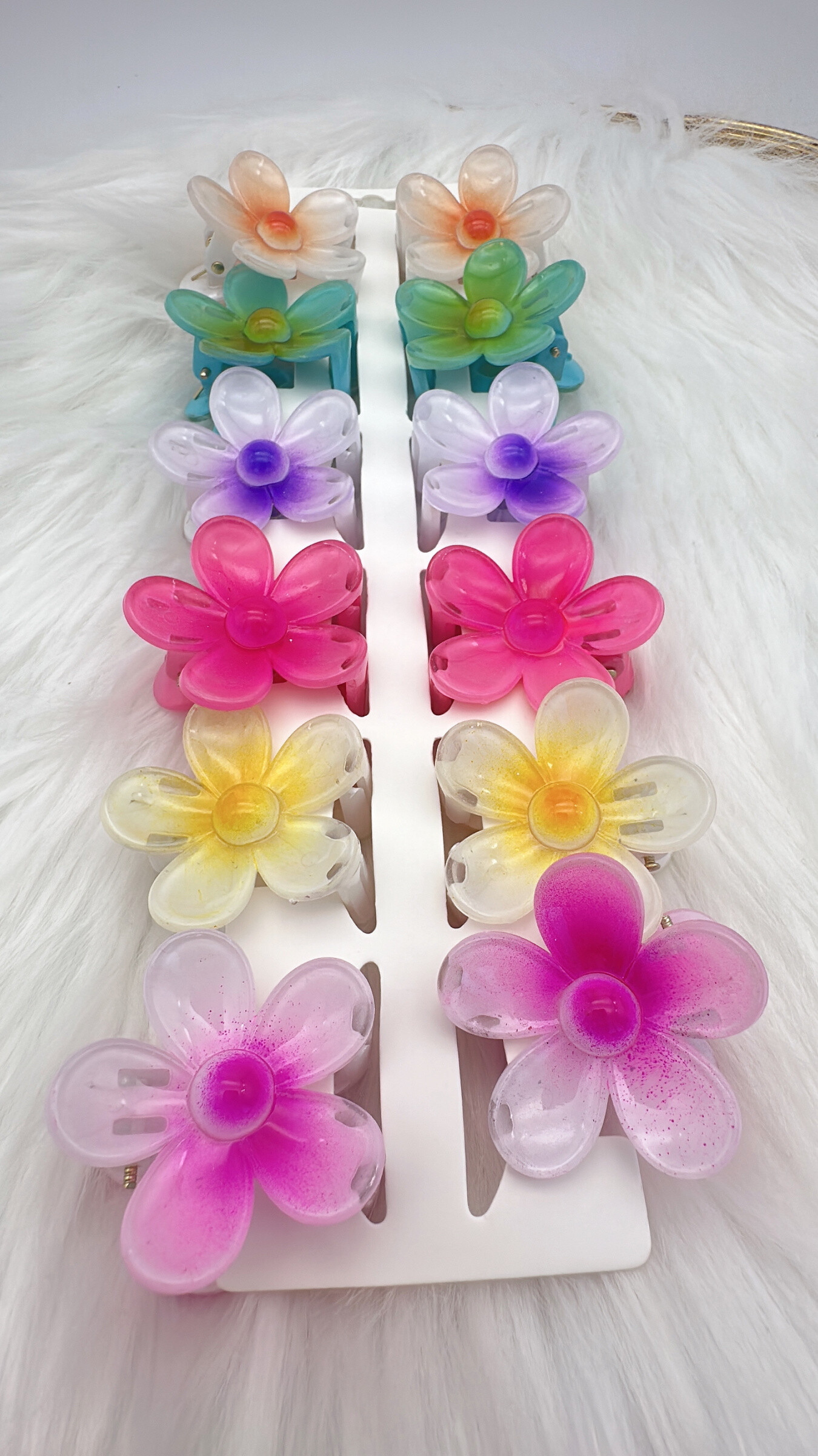 Grossiste ROSE PINK - 12 PINCES A CHEVEUX COULEURS MELANGEES (4CM)