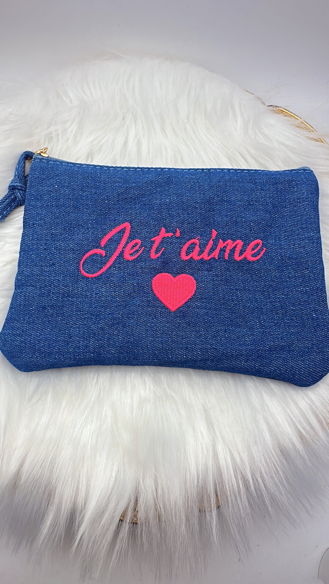 Mayorista ROSE PINK - Pocket de jeans "Te amo"
