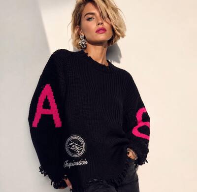 Großhändler ENVOG Paris - INSPIRATION – Oversize-Pullover aus grobem Grafikstrick Großhändler ENVOG Paris - INSPIRATION – Oversize-Pullover aus grobem Grafikstrick
