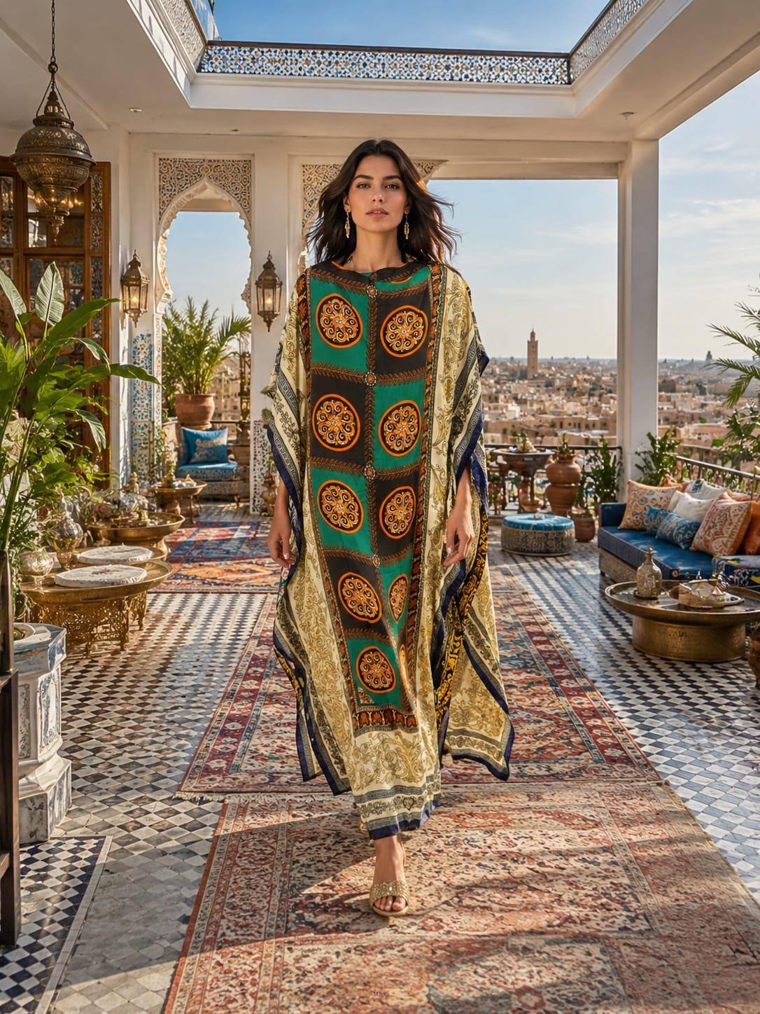 Großhändler ENVOG Paris - Orientalischer Kaftan mit Schal