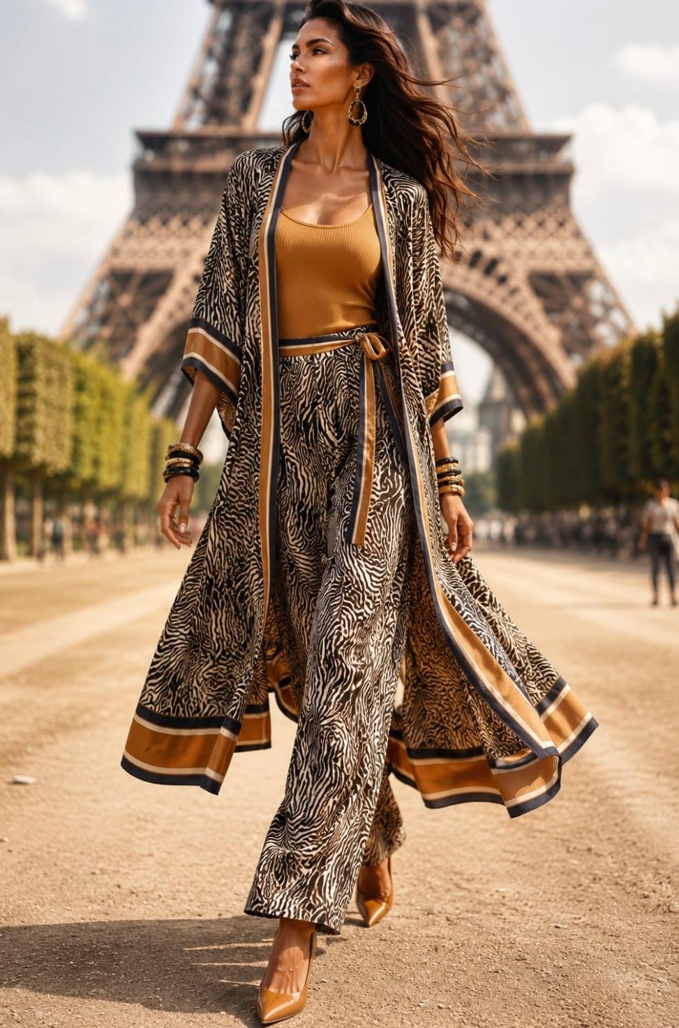 Grossista ENVOG Paris - Completo kimono con stampa zebrata