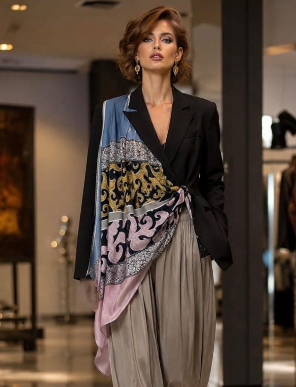 Grossiste ENVOG Paris - Blazer Couture avec foulard intégré