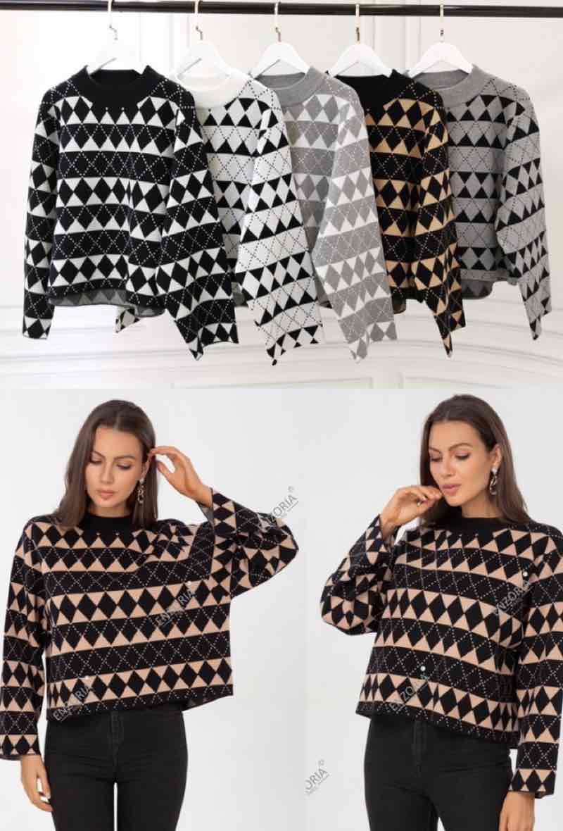 Grossiste ENZORIA - Pull à motif