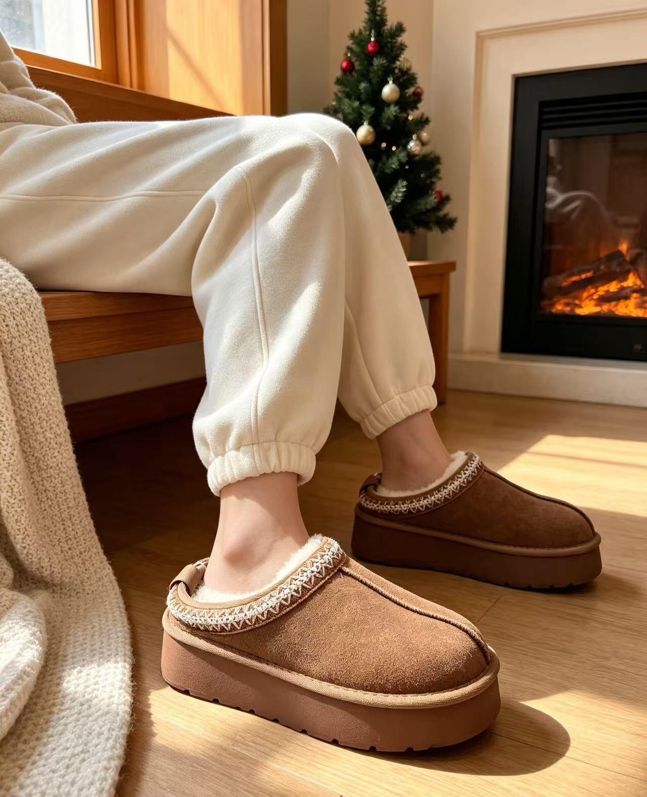 Wholesaler ERICA SHOES - Women's winter slip-on shoes with thick soles and cozy lining
