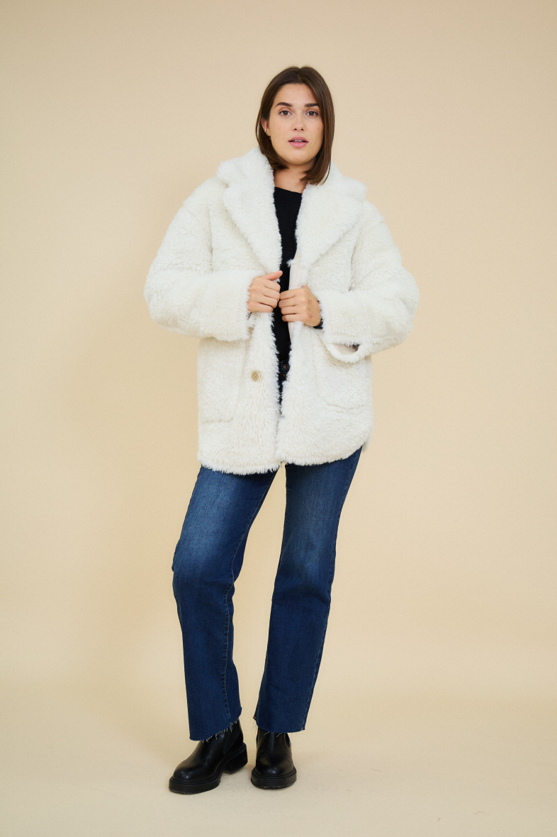 Grossiste ESC Studio - Manteau réversible fausse fourrure
