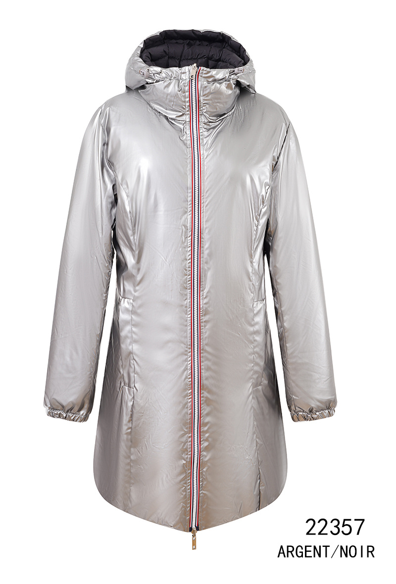 Grossiste ESCANDELLE Paris Grande Taille - Parka doudoune coupe midi réversible déperlant