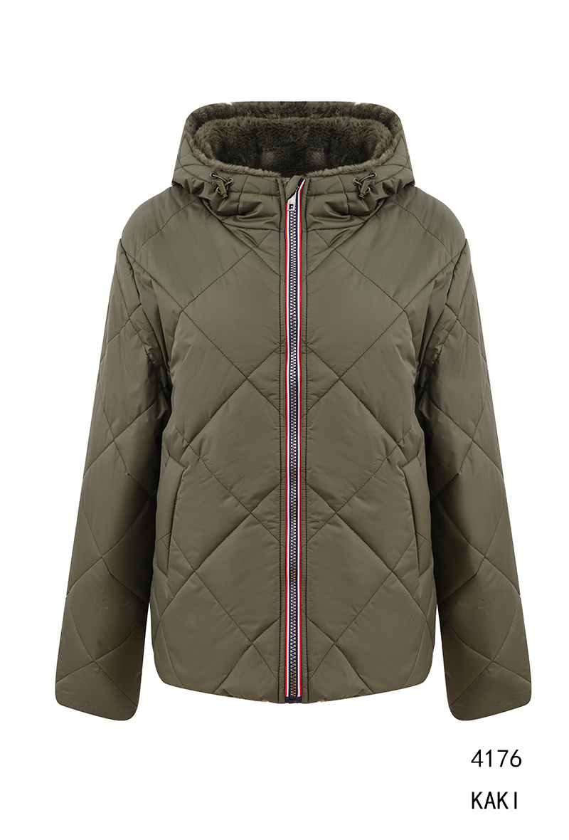 Grossiste ESCANDELLE Paris Grande Taille - Manteau matélassé réversible à fourrure - Grande Taille