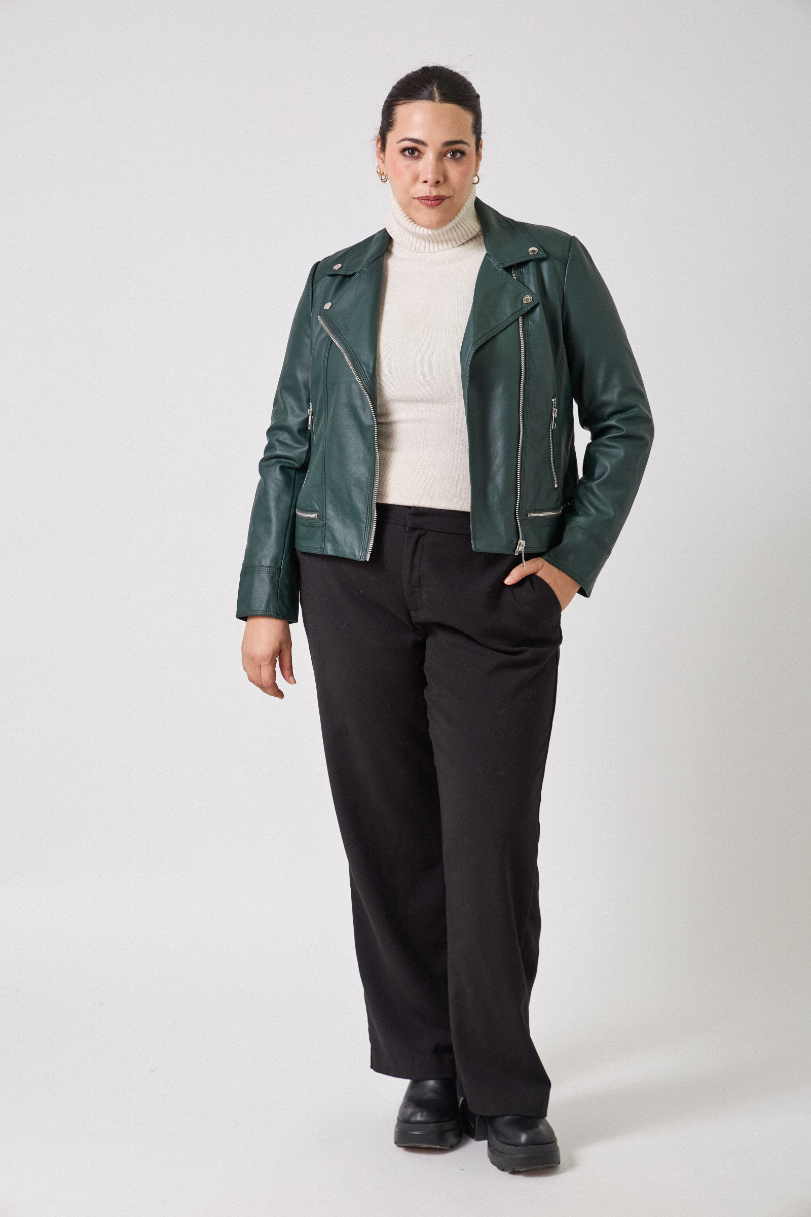 Wholesaler ESCANDELLE Paris Grande Taille - POEMA- Faux leather jacket - large size