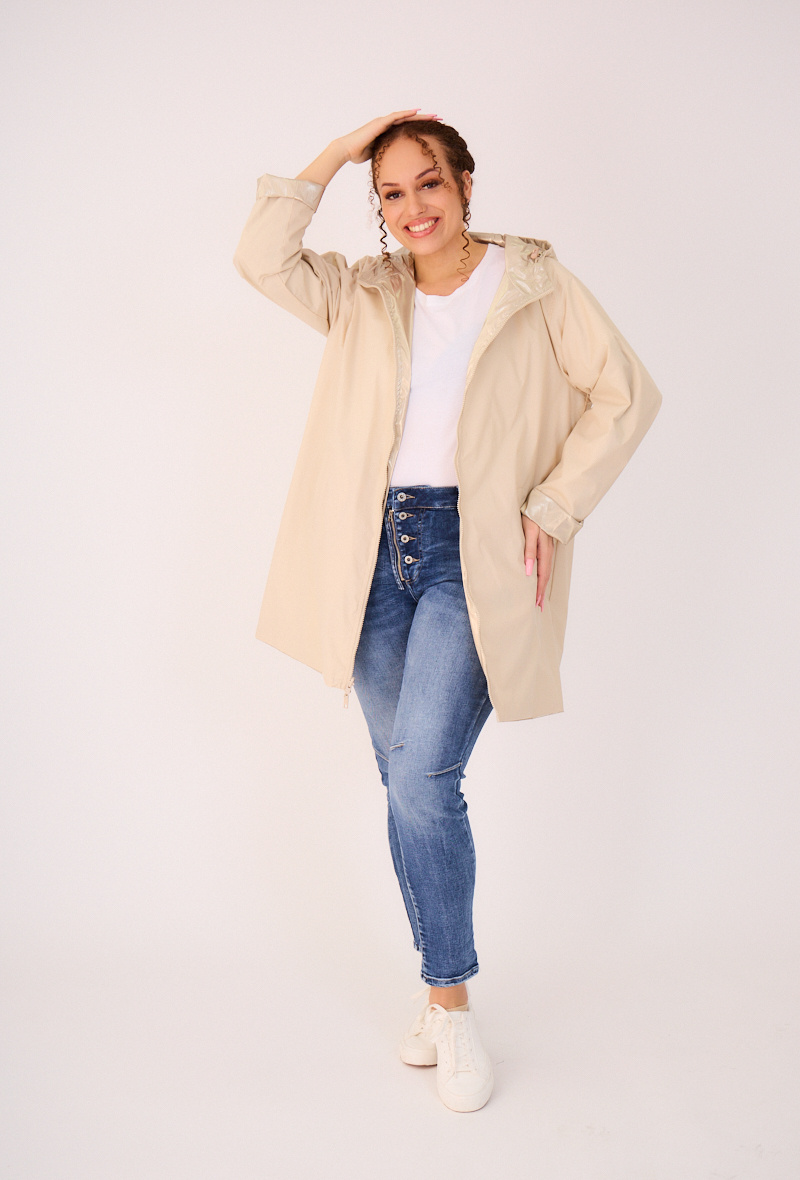 Grossista ESCANDELLE Paris Grande Taille - JUNE - Parka impermeabile medio lungo reversibile