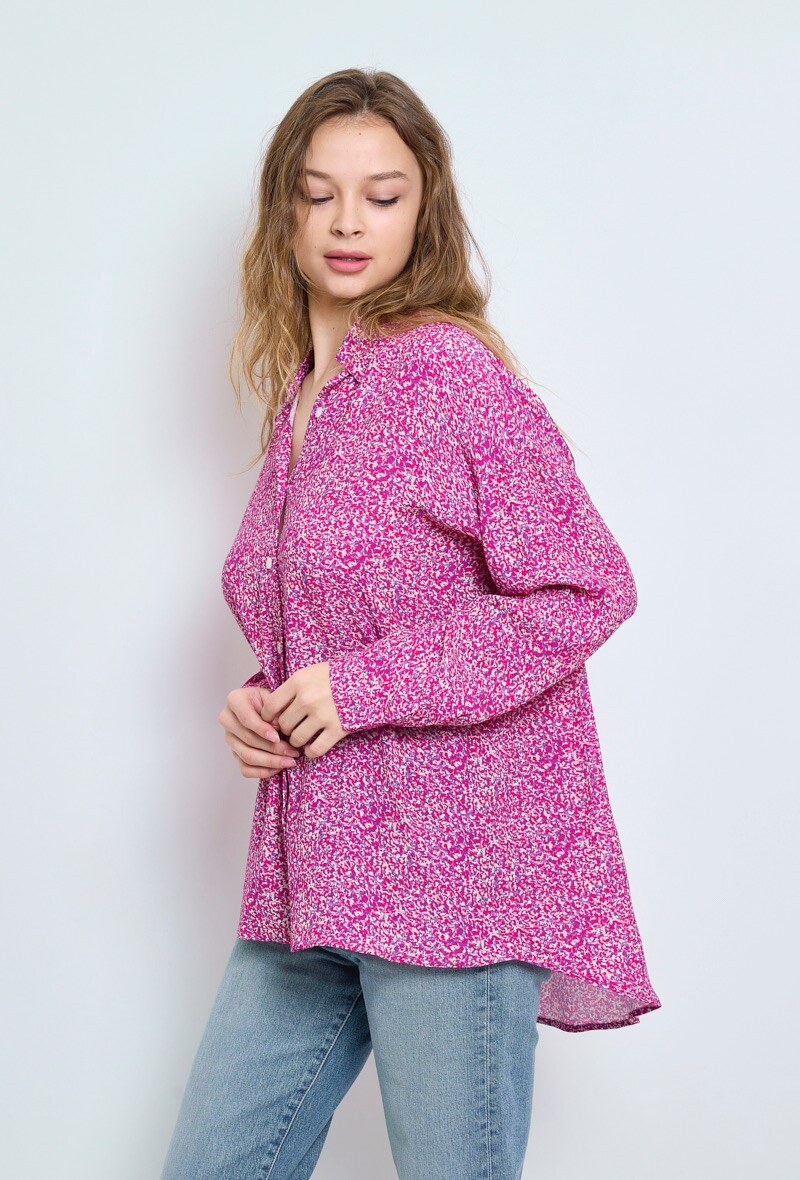 Großhändler ESCANDELLE Paris - Bedruckte Bluse aus 100 % Viskose