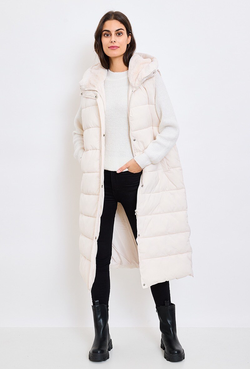 Wholesaler ESCANDELLE Paris - Sleeveless puffy jacket with cap