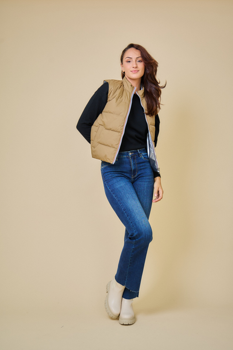 Wholesaler ESCANDELLE Paris - LUNA - Reversible sleeveless down jacket