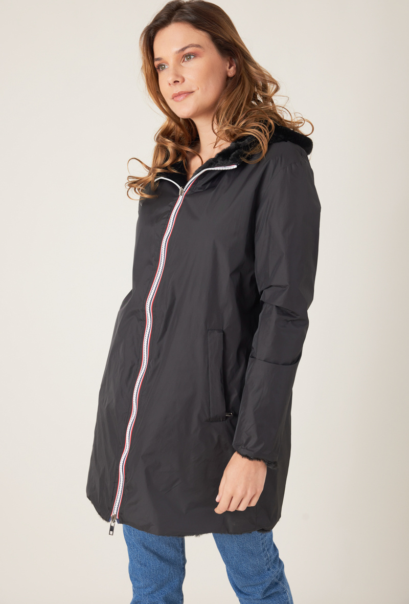 Wholesaler ESCANDELLE Paris - MELROSE - Mid-length Reversible Lined and Waterproof Parka