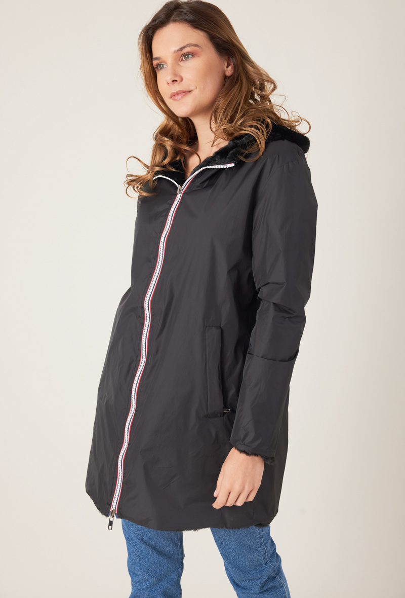 Grossiste ESCANDELLE Paris - Parka Mi longue Reversible Fourrée et Imperméable