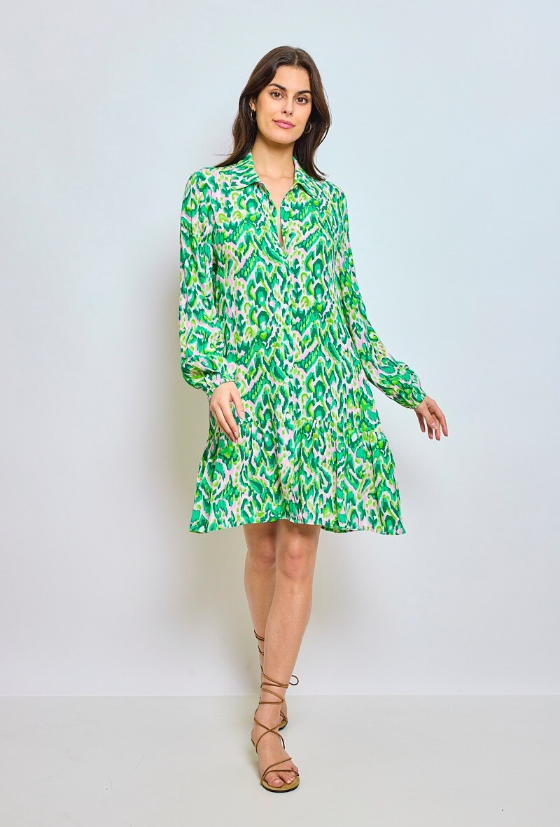 Wholesaler ESCANDELLE Paris - Long sleeve gather dress