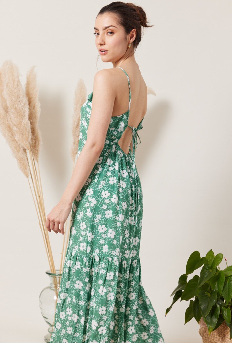 Großhändler ESCANDELLE Paris - Langes Kleid mit dünnen Trägern