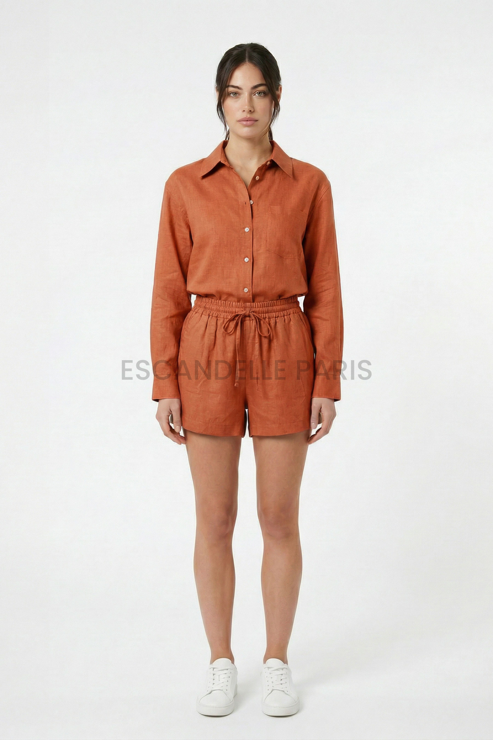 Mayorista ESCANDELLE Paris - Shorts elásticos de lino