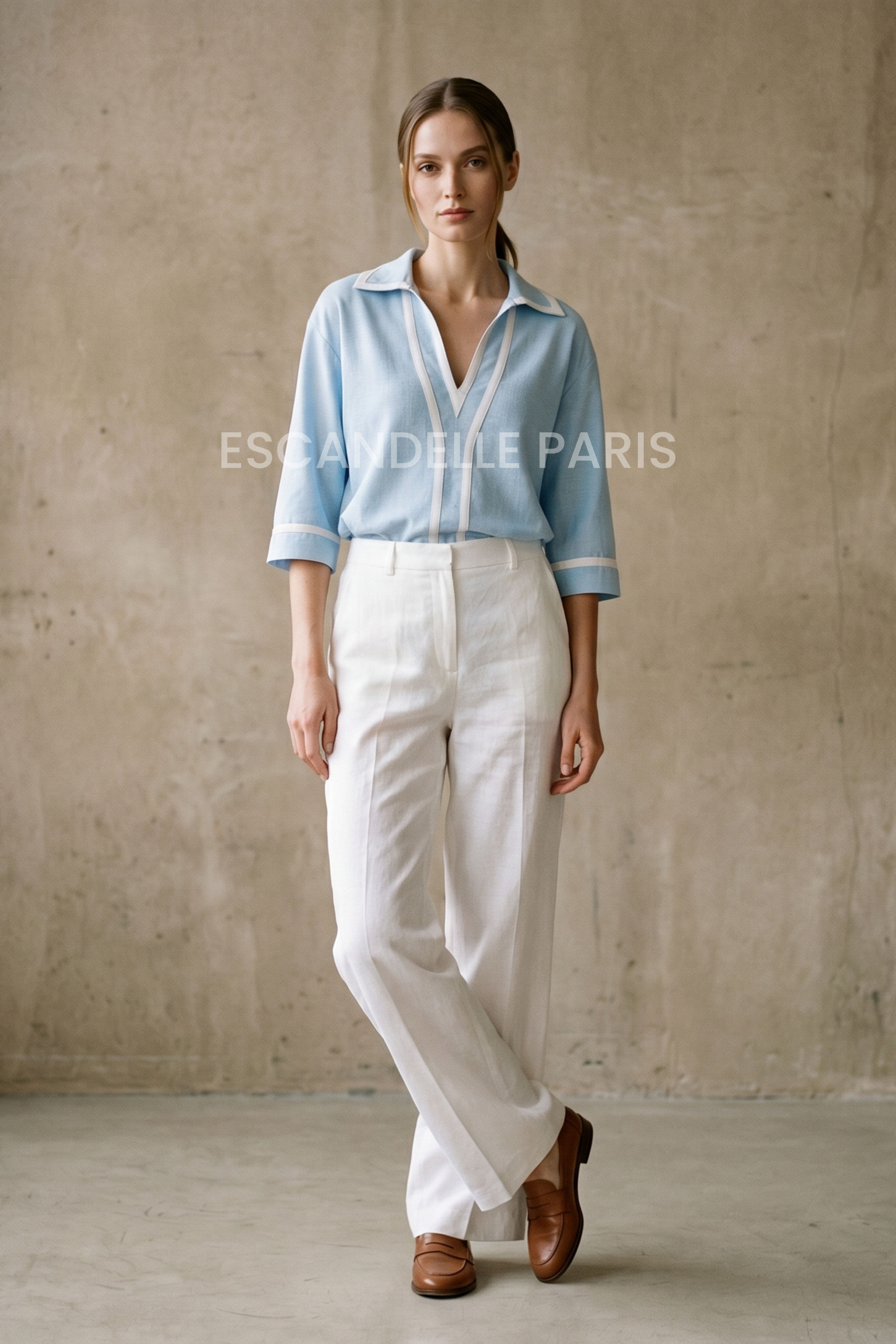 Mayorista ESCANDELLE Paris - Top de Lino