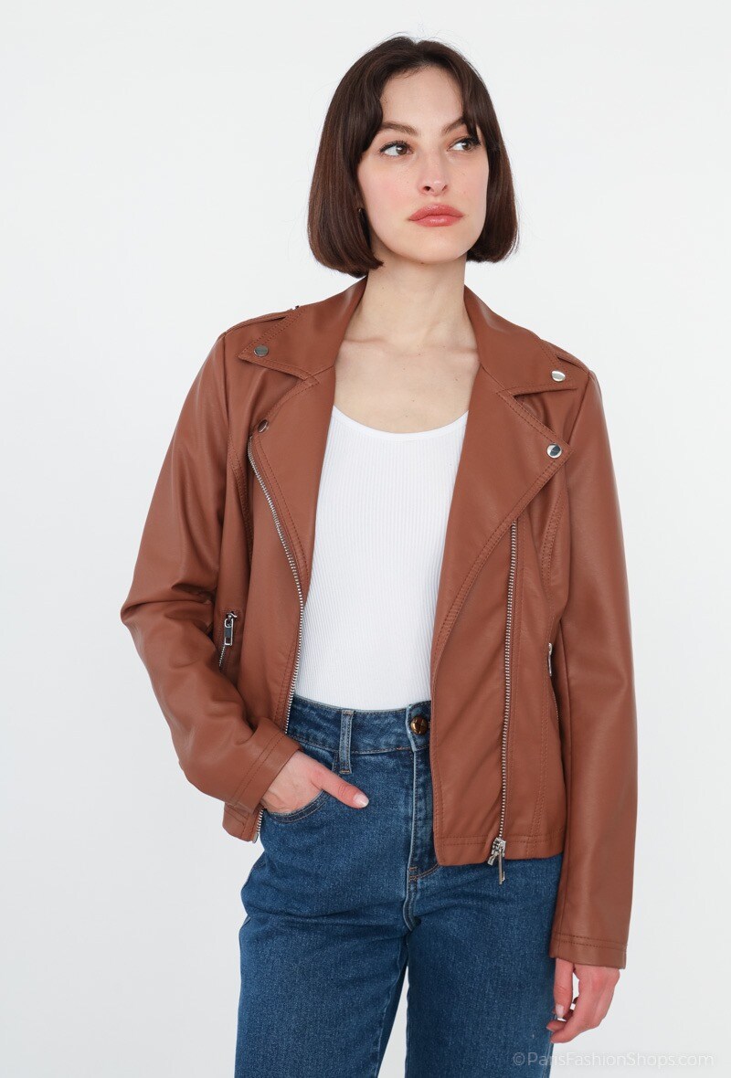 Großhändler ESCANDELLE Paris Outlet - Perfecto-Jacke aus Kunstleder