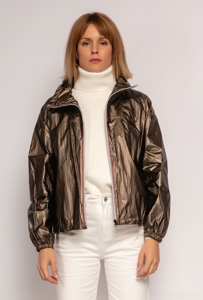 Mayorista ESCANDELLE Paris Outlet - Chaqueta corta iridiscente, Cortavientos con cuello alto
