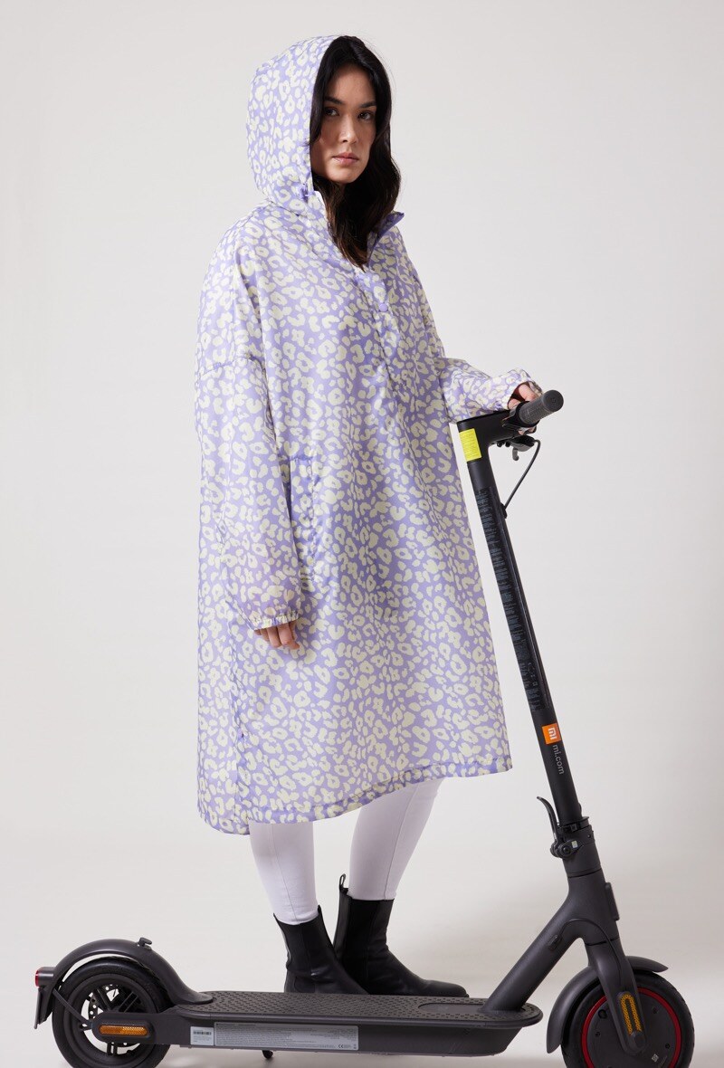 Wholesaler ESCANDELLE Paris - Rain cape Long raincoat Printed, Colorful print, 100% polyester