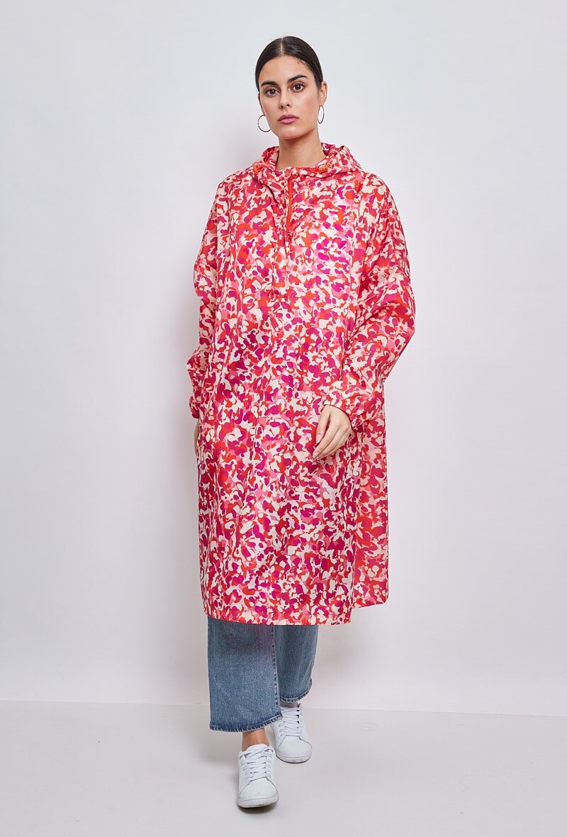 Großhändler ESCANDELLE Paris - Regenumhang Langer Regenmantel Bedruckt, bunter Druck, 100 % Polyester