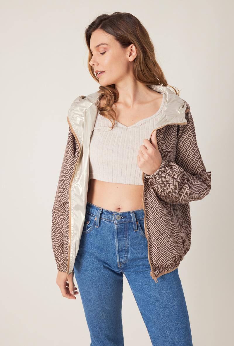 Grossiste ESCANDELLE Paris - Parka courte Réversible à motifs, print