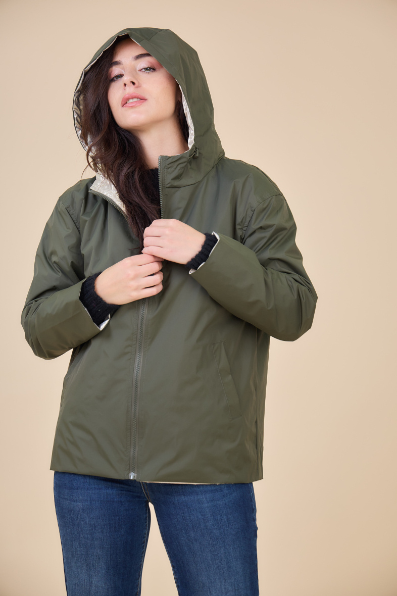 Wholesaler ESCANDELLE Paris - APRIL- Short Reversible Windbreaker, Waterproof Parka