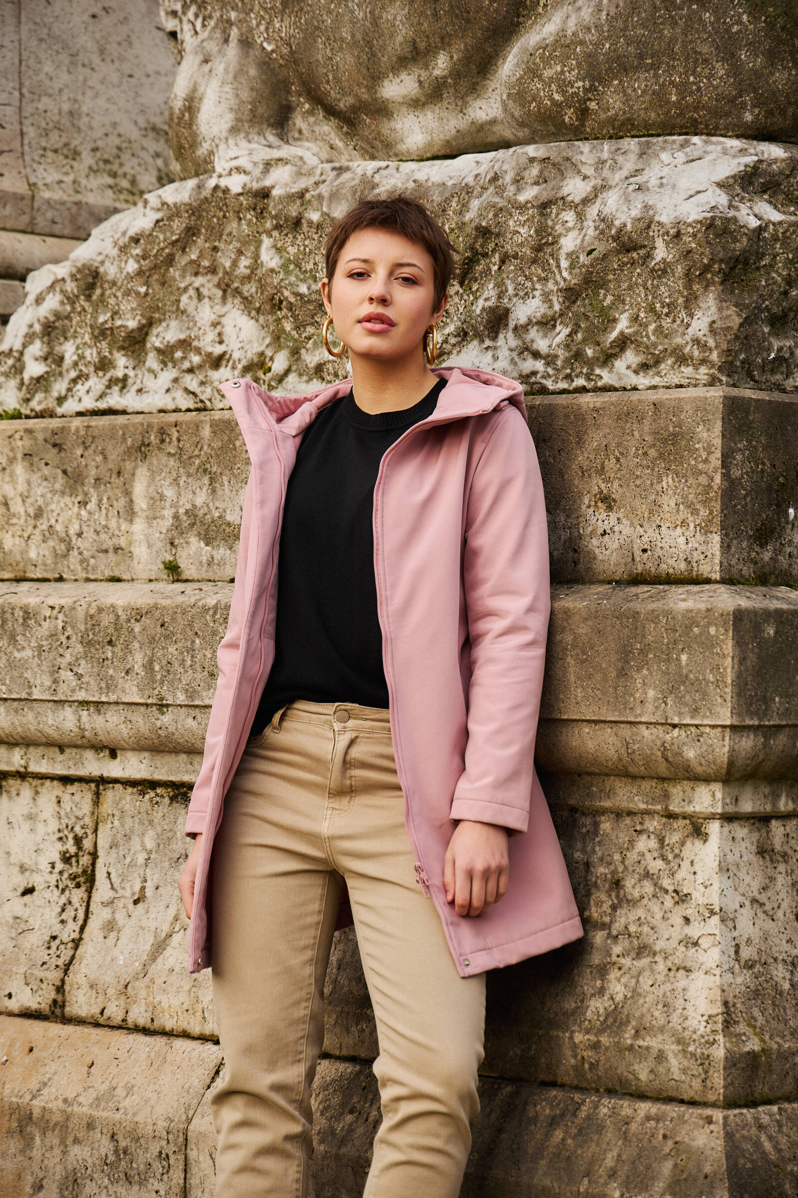 Mayorista ESCANDELLE Paris - SIENA - Parka softshell de longitud media repelente al agua con capucha, Oeko Tex
