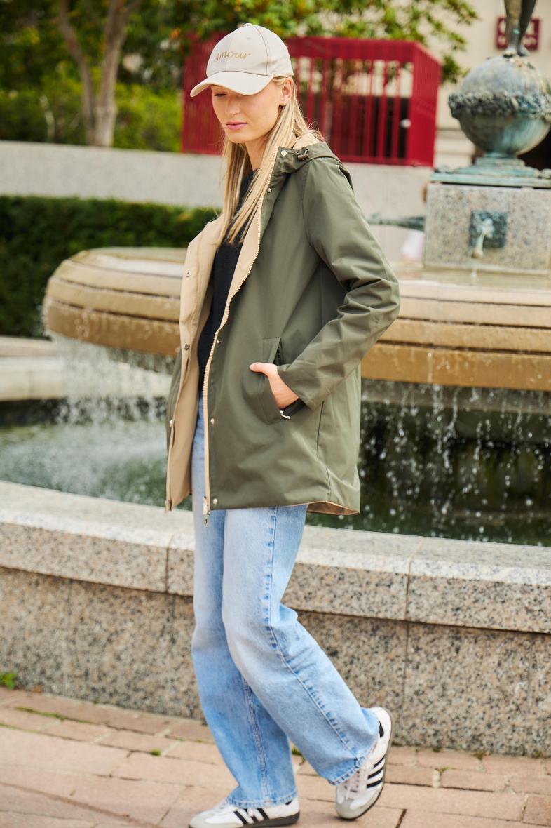 Grossiste ESCANDELLE Paris - Parka mi-longue réversible et imperméable, déperlant
