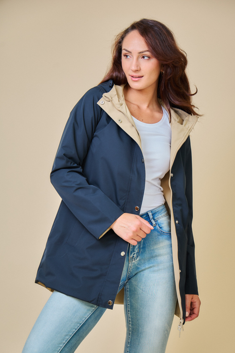 Wholesaler ESCANDELLE Paris - TOM - Reversible, waterproof, water-repellent mid-length parka