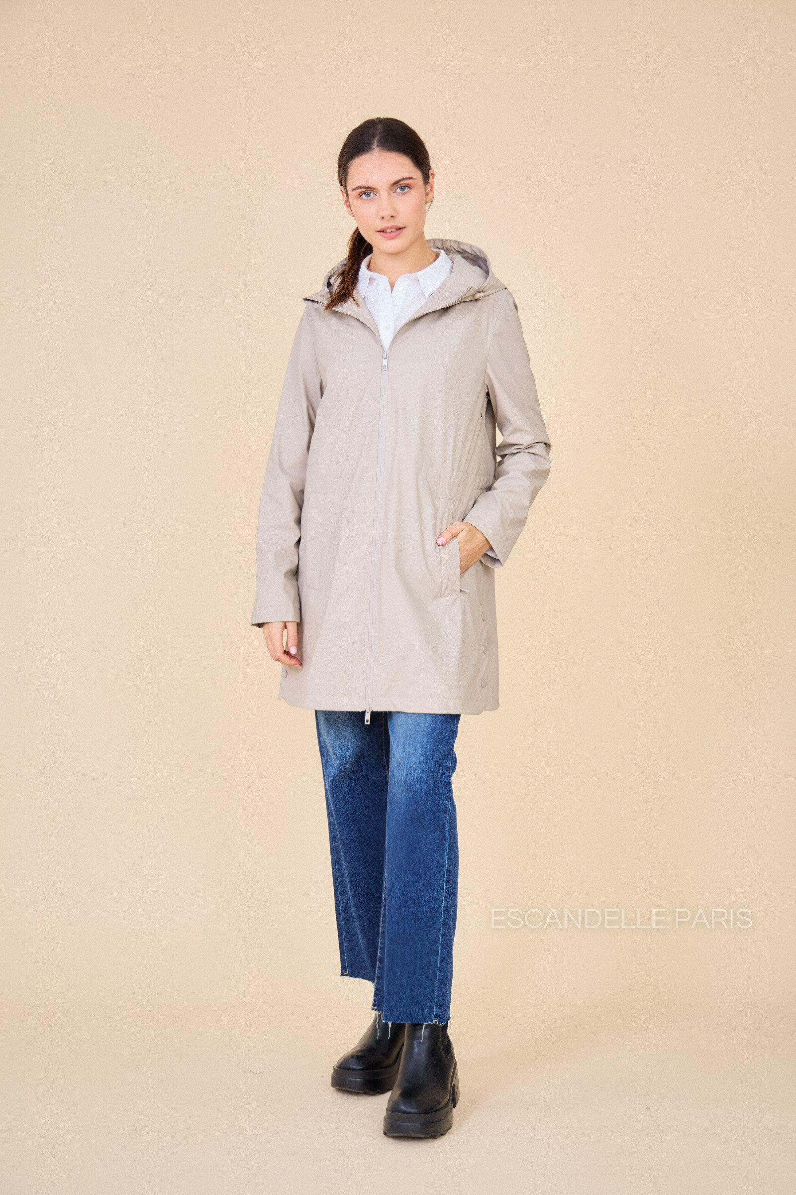Großhändler ESCANDELLE Paris - Lange Windjacke mit Gummizug