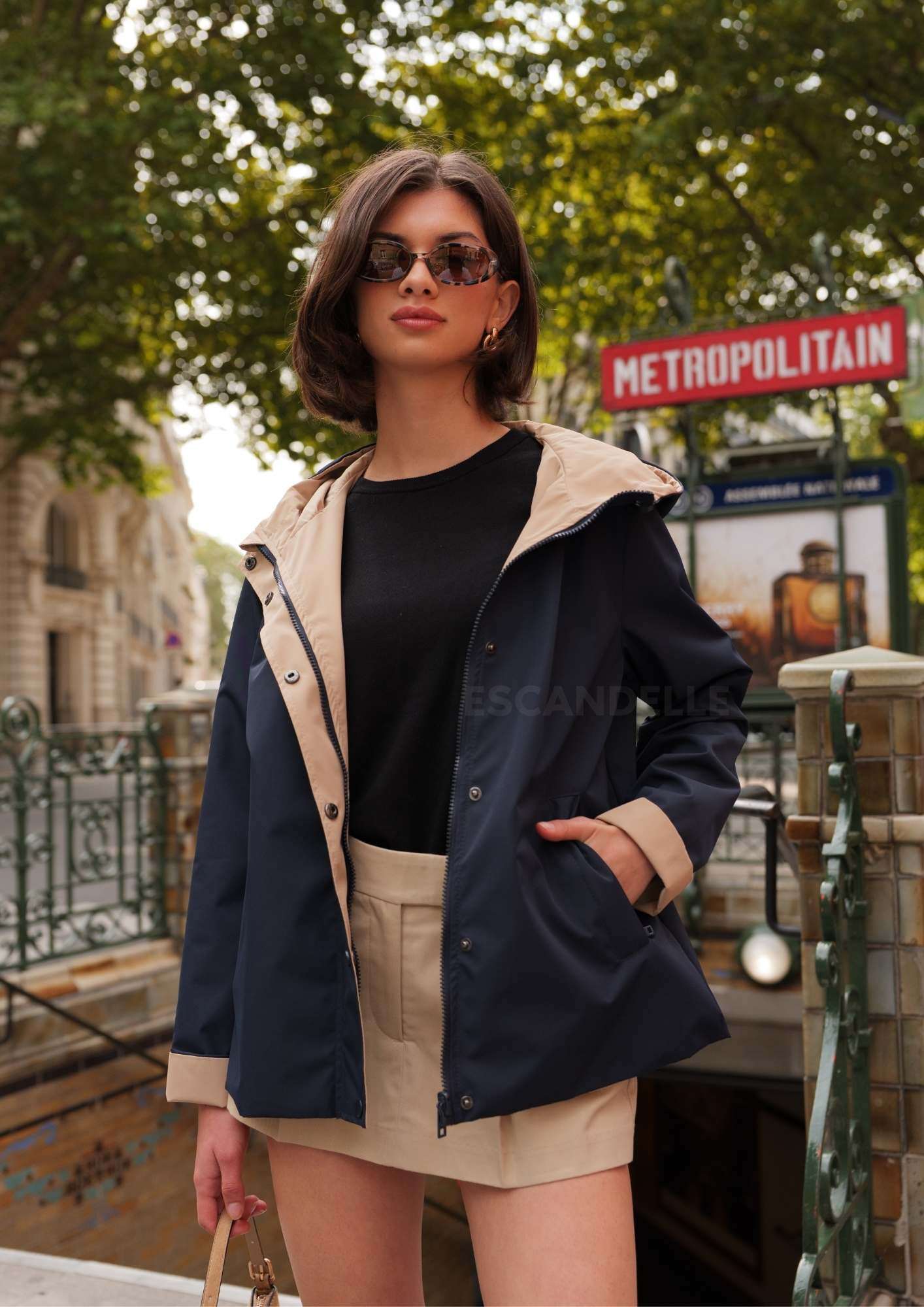 Grossiste ESCANDELLE Paris - Parka Courte Réversible Imperméable
