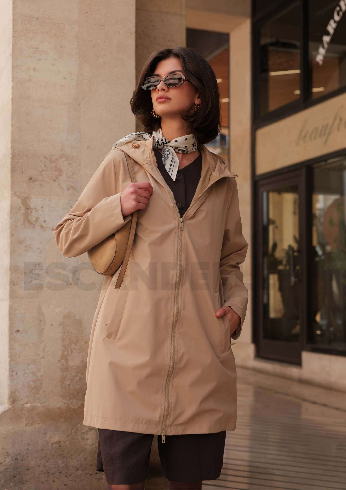 Großhändler ESCANDELLE Paris Outlet - Lange Gabardine mit Fleecefutter