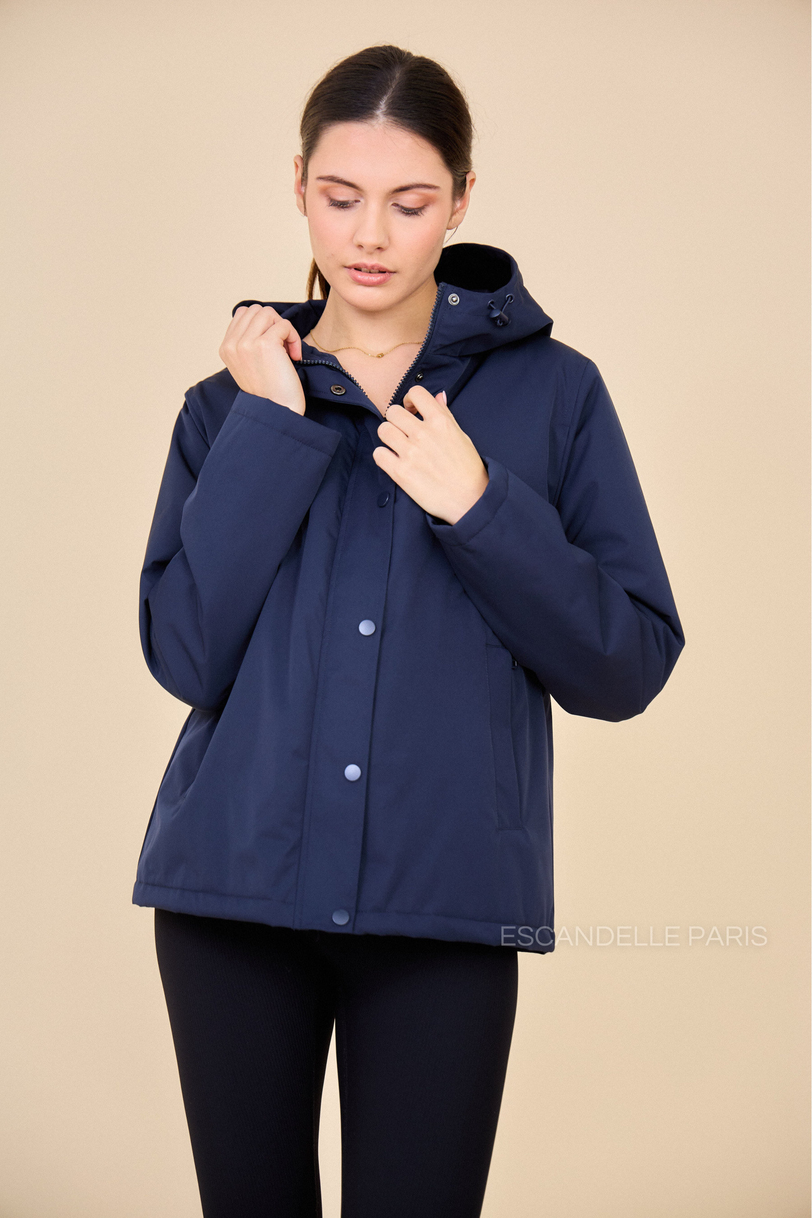 Grossiste ESCANDELLE Paris - Parka Courte Imperméable Doublure Matelassée