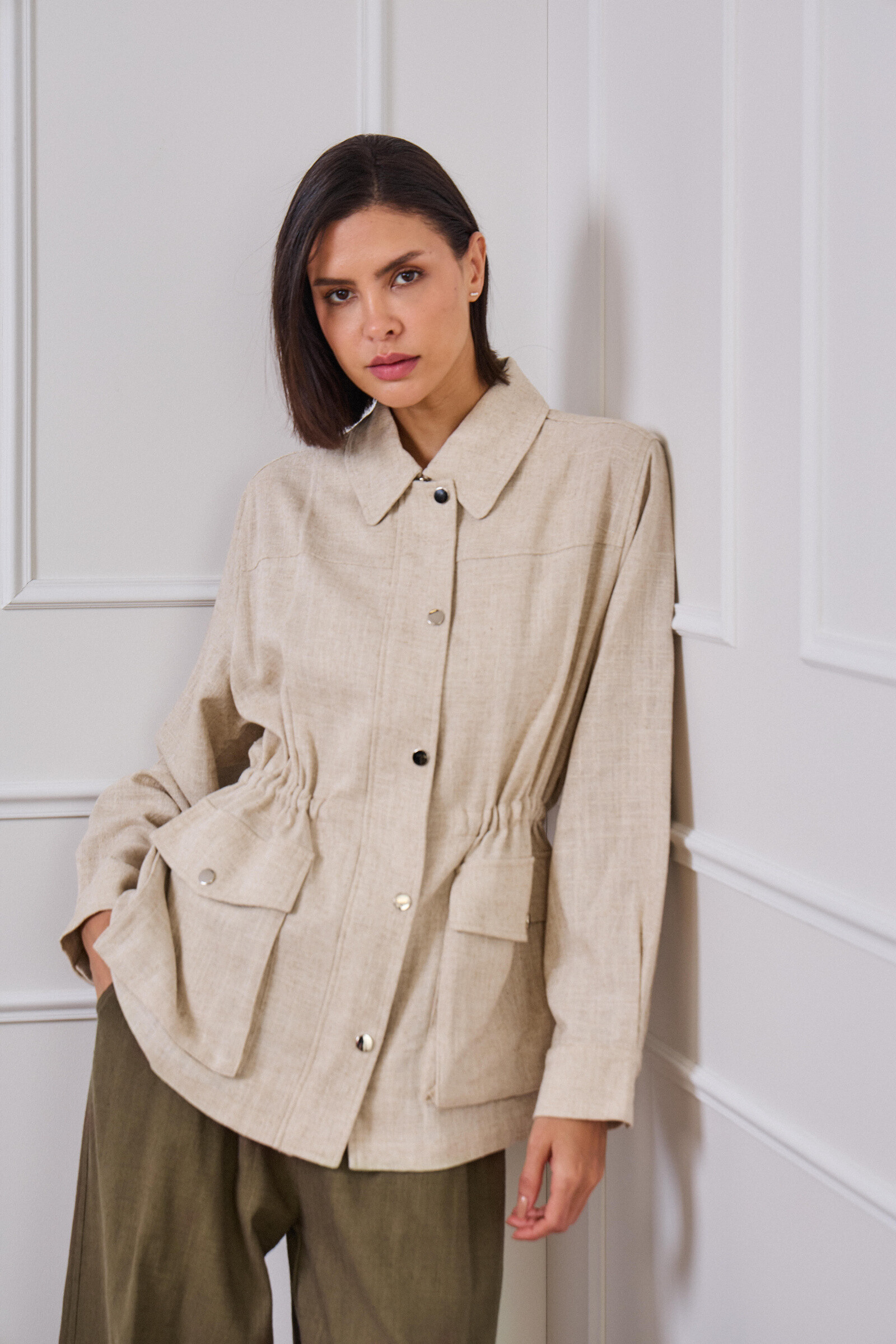Großhändler ESCANDELLE Paris - Leinenjacke mit Straffung