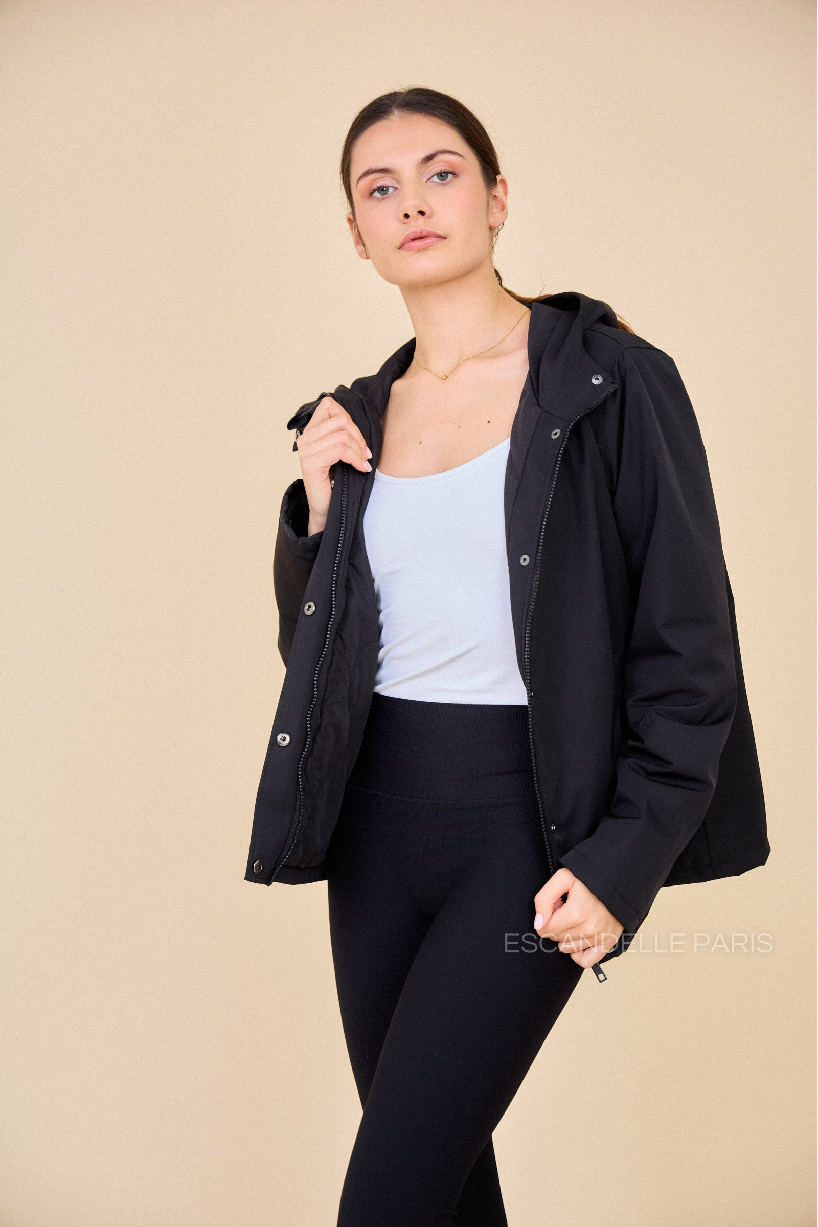 Grossiste ESCANDELLE Paris - Parka Courte Imperméable Doublure Matelassée