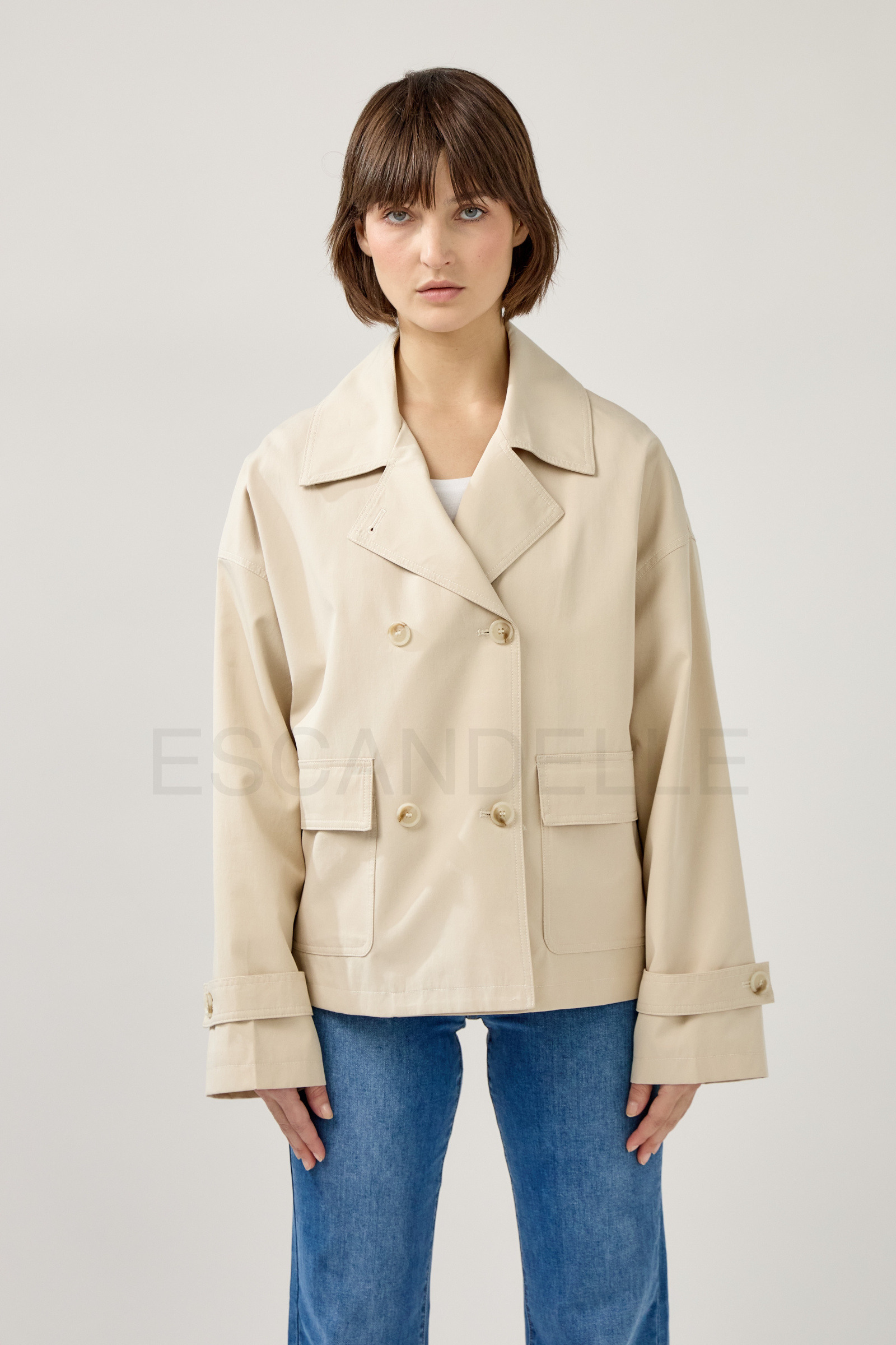Mayorista ESCANDELLE Paris - Chaqueta abotonada con solapa de muesca