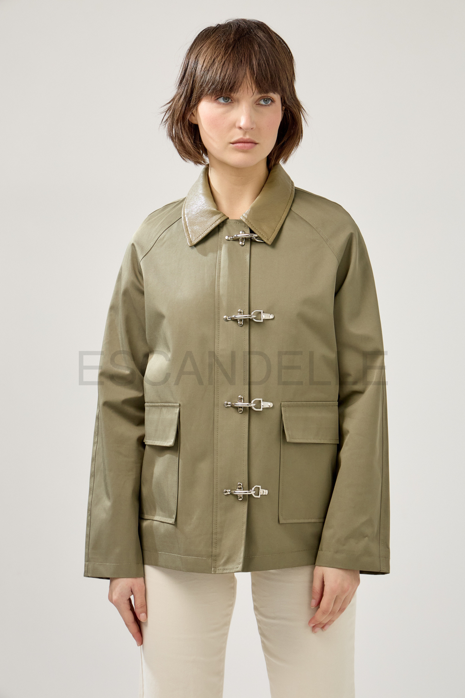 Mayorista ESCANDELLE Paris - Chaqueta de algodón con cierres metálicos