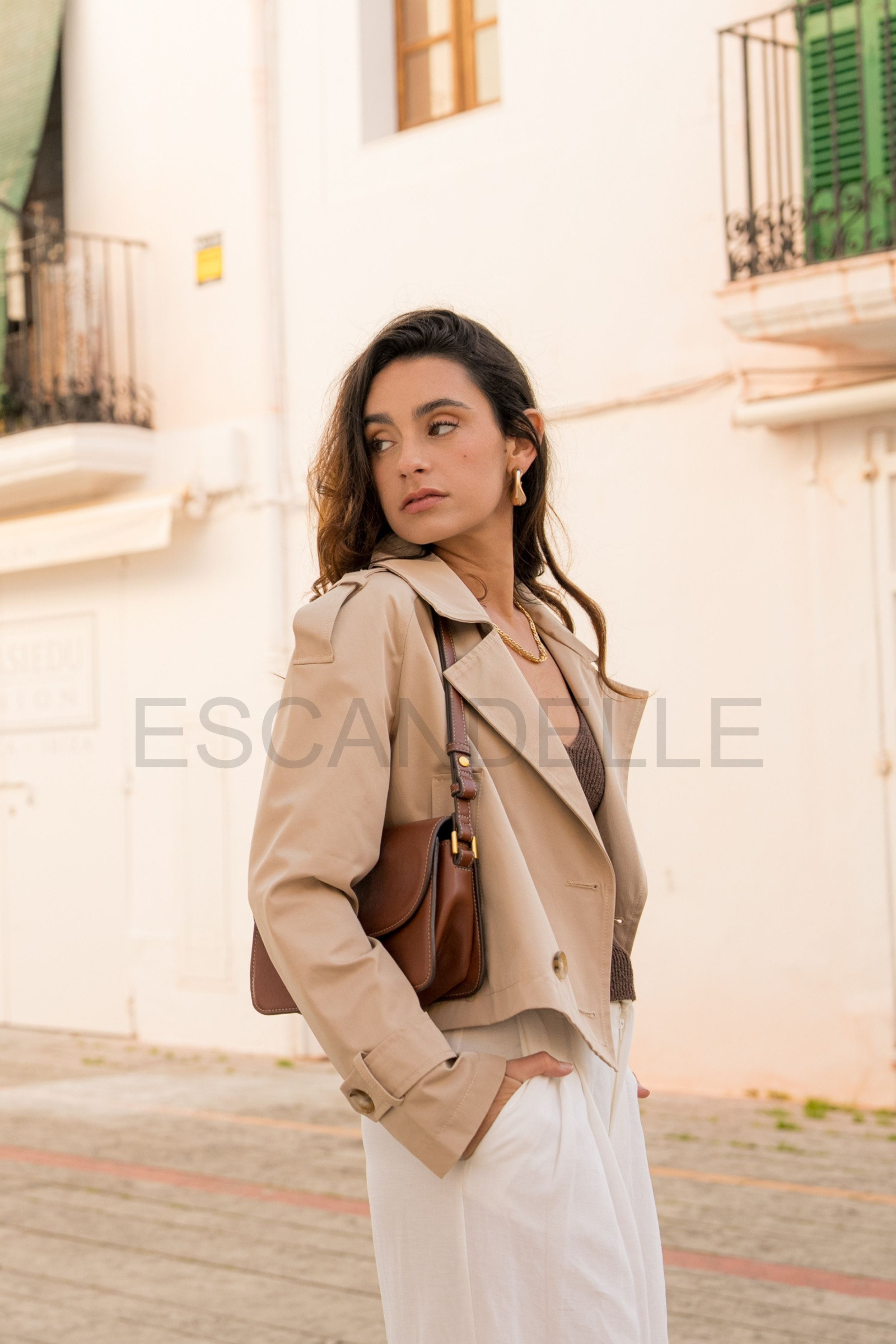 Mayorista ESCANDELLE Paris - Trench corto de algodón
