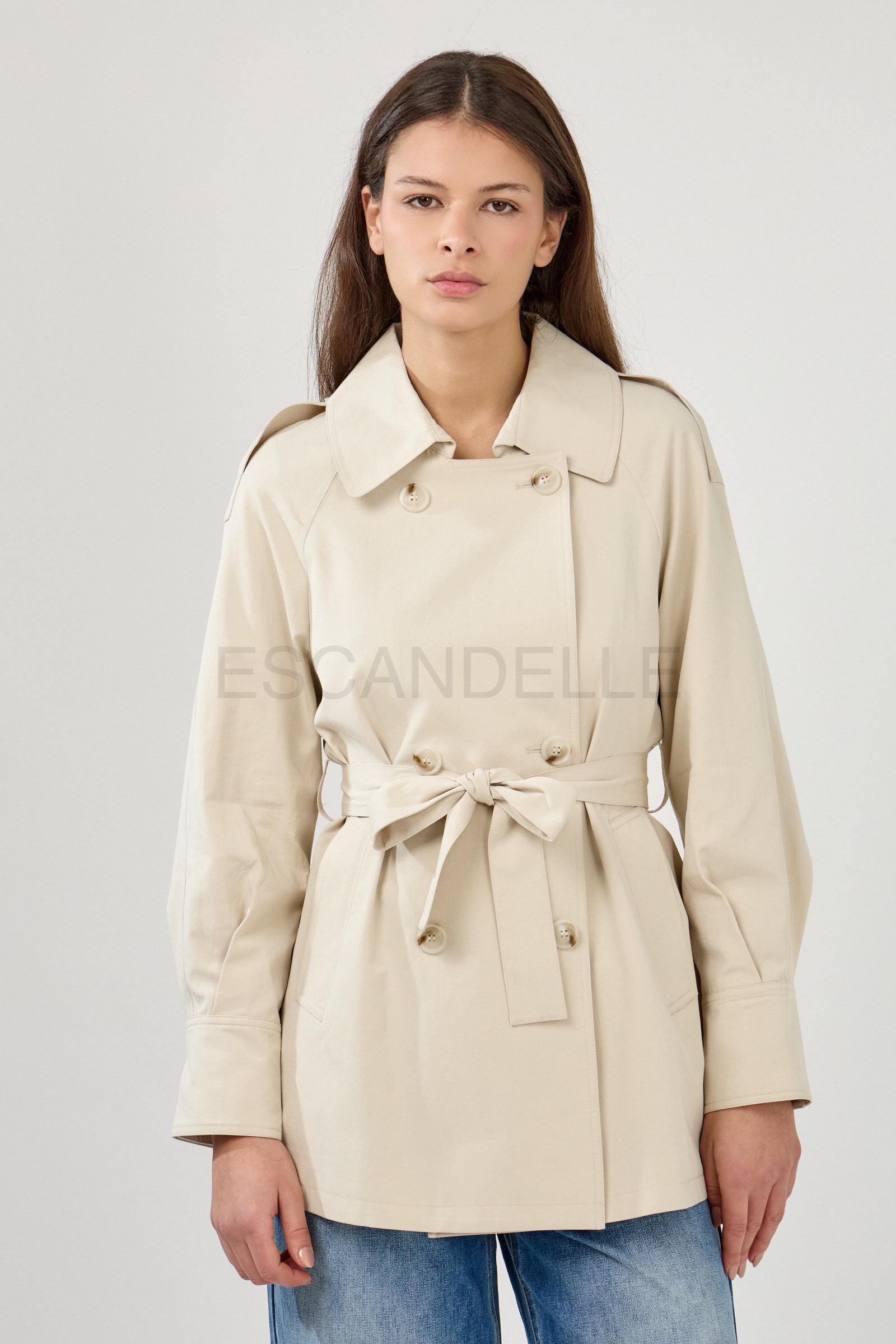 Mayorista ESCANDELLE Paris - Chaqueta de algodón abotonada con cinturón