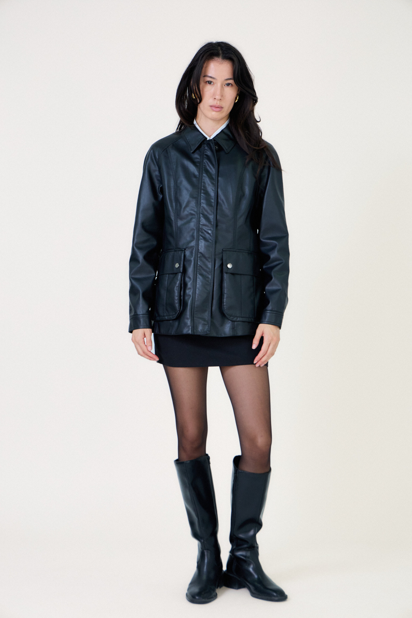 Grossiste ESCANDELLE Paris - Veste similicuir cintré
