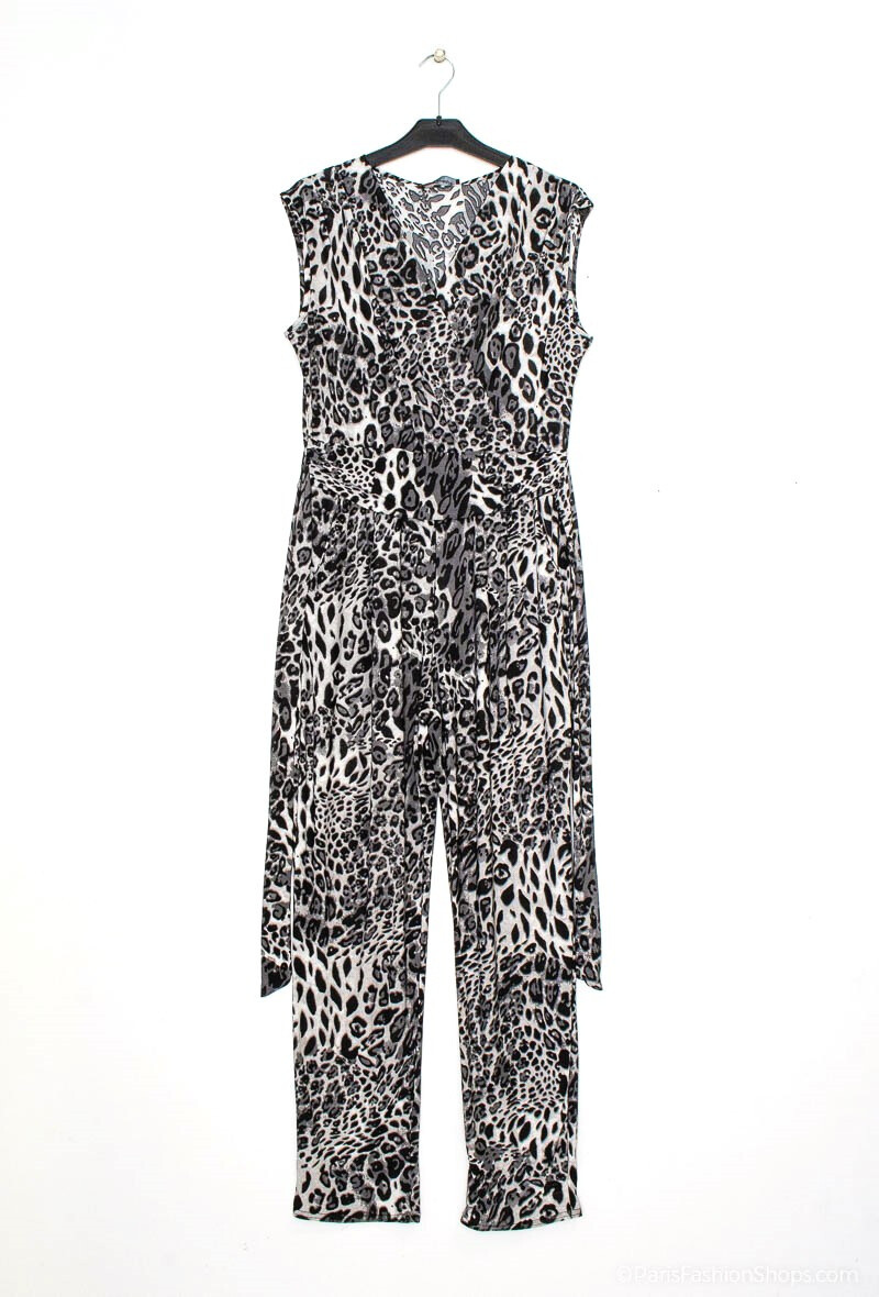 Wholesaler Esperance - Snake print wrap jumpsuit