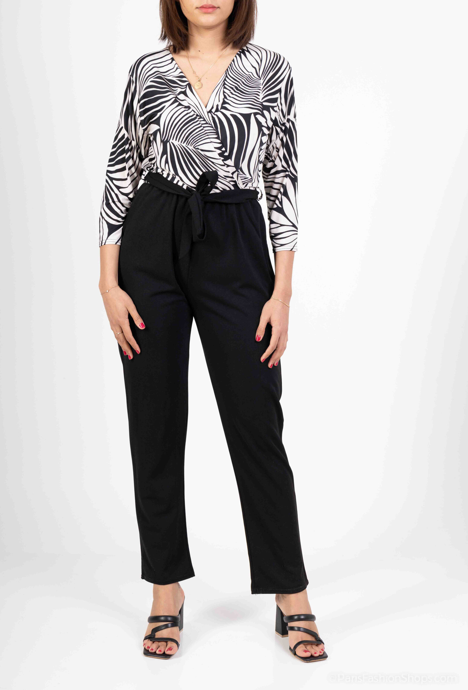 Wholesaler Esperance - Leaf print jumpsuit