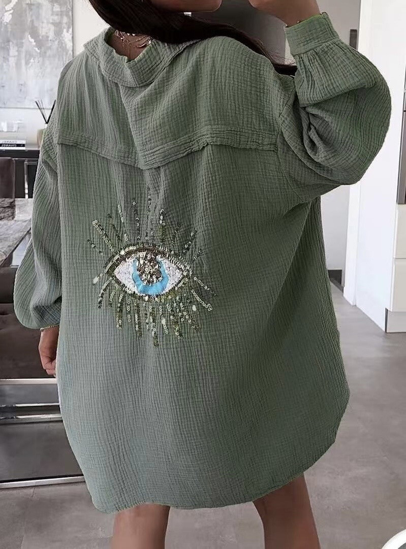 Mayorista Estee Brown - Camisa de gasa de algodón