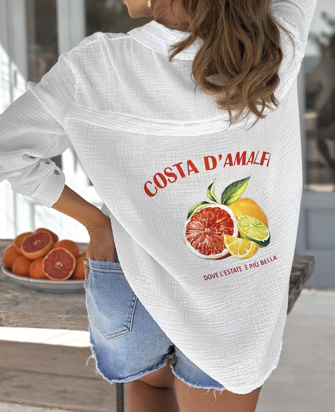 Wholesaler Estee Brown - Large cotton gauze shirt