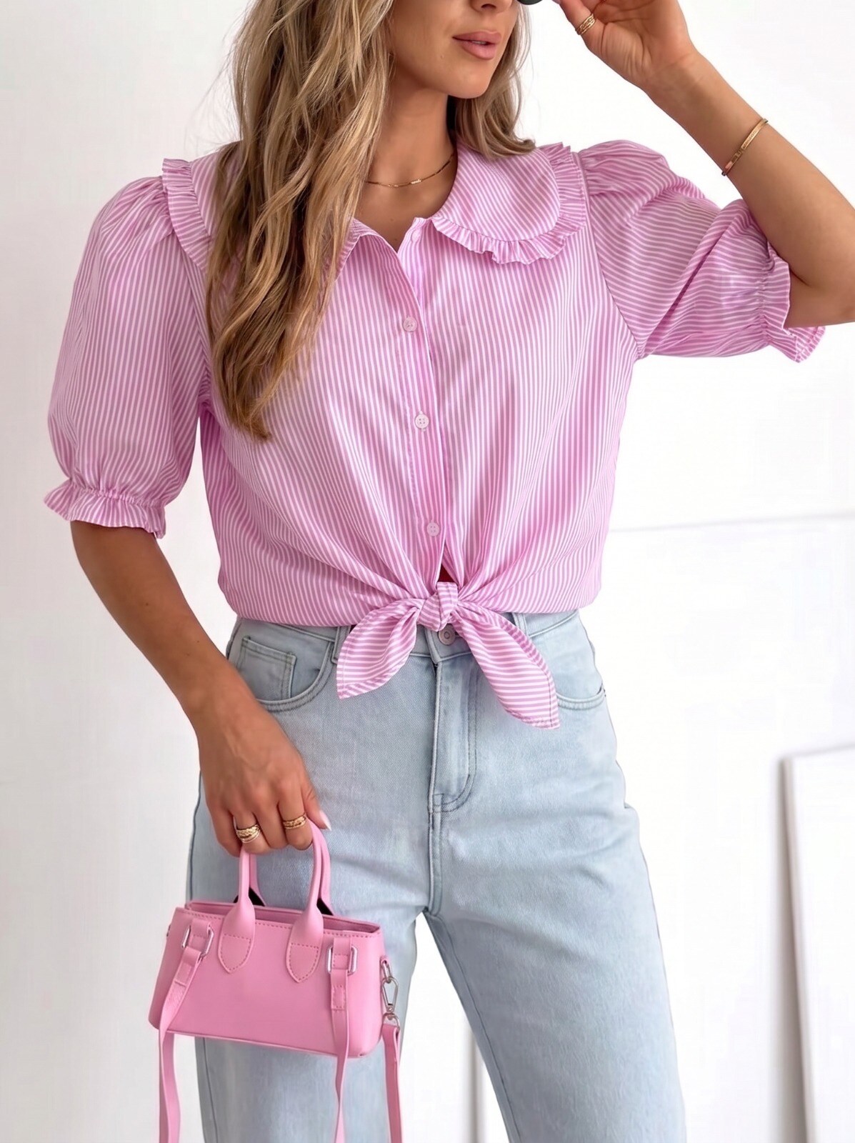 Grossista Estee Brown - Camicia di cotone a righe